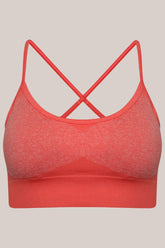 Geo Strappy Sports Bra - Coral-Araa Active