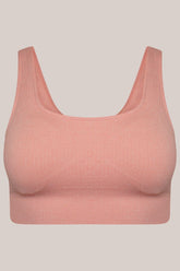 Studio Ribbed Sports Bra - Pink-Araa Active