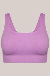 Studio Ribbed Sports Bra - Purple-Araa Active