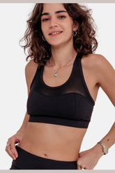 Angel Racerback Sports Bra - Black-Araa Active