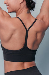Fit Racerback Sports Bra - Black-Araa Active