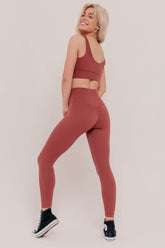 Tuscan High-Rise Leggings - Nude Brown-Araa Active