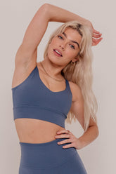 Tuscan Sports Bra - Blue Sage-Araa Active