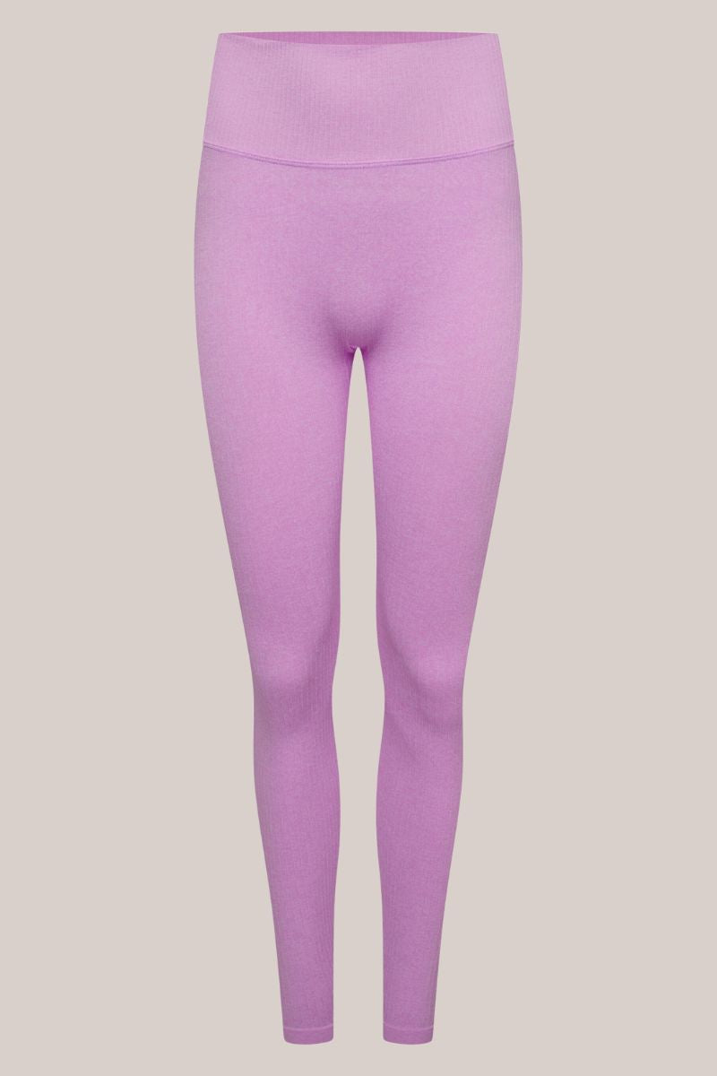 Studio Ribbed Leggings - Purple-Araa Active