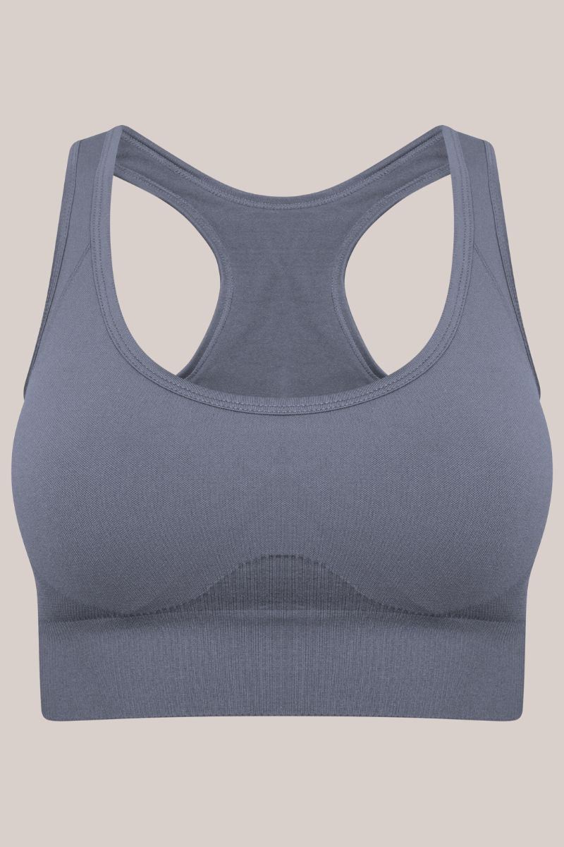 Maya Racerback Sports Bra - Grey-Araa Active