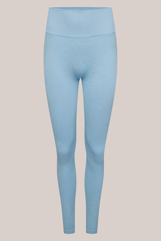 Insulated regular high-waisted leggings Mosaic Aurora Blue - Nessi