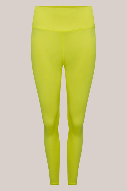 🌻AERIE Play Pocket Neon Yellow High Waisted Leggings Size Large Long
