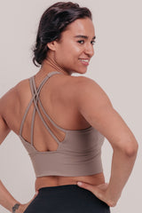 Anna Strappy Sports Bra - Gravel-Araa Active