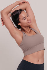 Anna Strappy Sports Bra - Gravel-Araa Active