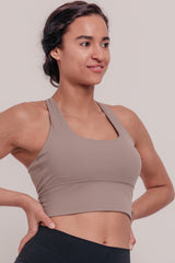 Anna Strappy Sports Bra - Gravel-Araa Active