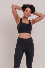 Anna Strappy Sports Bra - Black-Araa Active