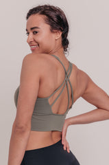 Anna Strappy Sports Bra - Khaki-Araa Active