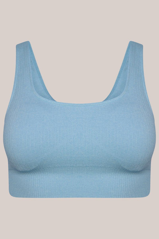 MISSACTIVER Womens Sport Bras Removable Padded Spaghetti Strap Yoga Bralette  Backless Workout Fitness Running Crop Tank Tops(Small,Ash Blue) at   Women's Clothing store
