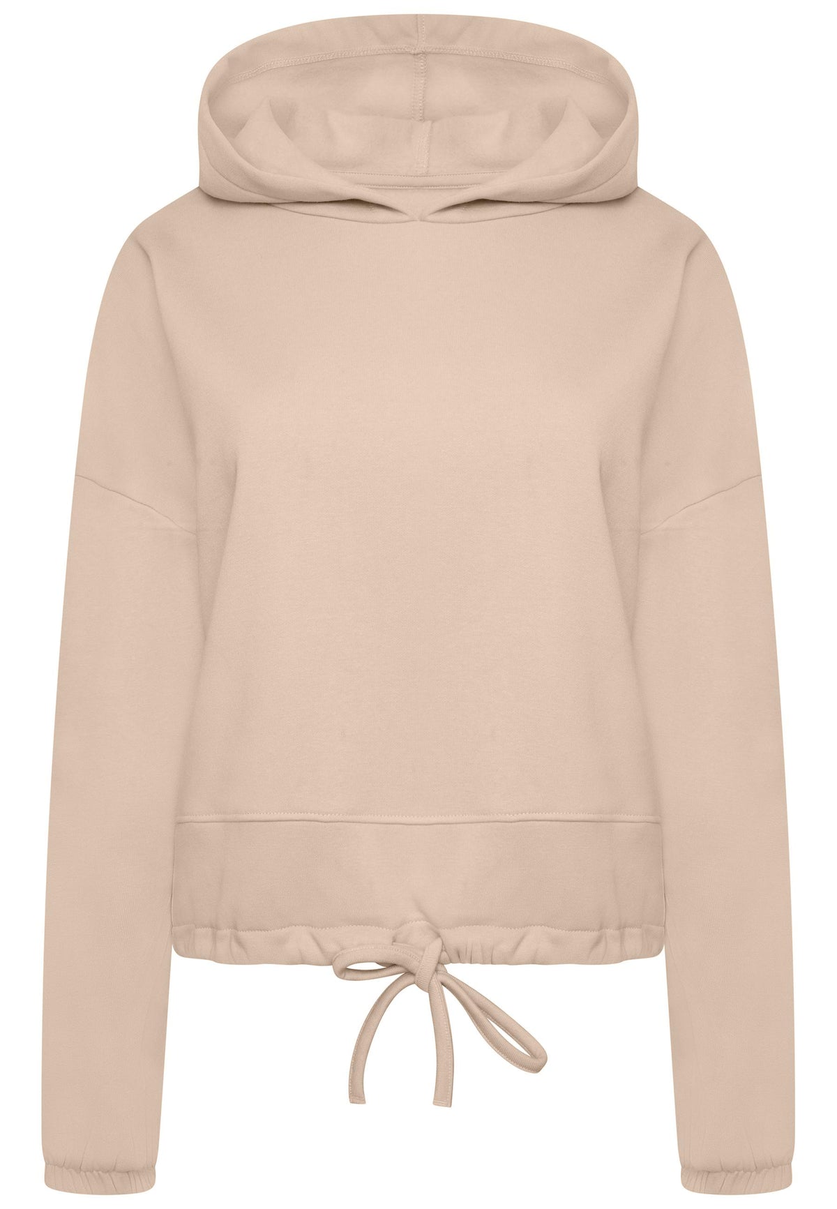 Ava Cropped Oversized Hoodie - Nude-Araa Active