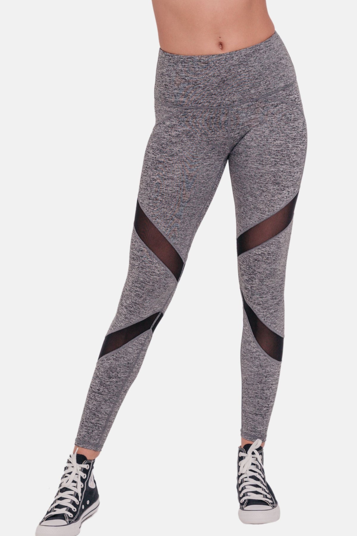 Star Leggings - Grey cropped-Araa Active