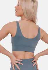 Tuscan Sports Bra - Blue Charcoal-Araa Active