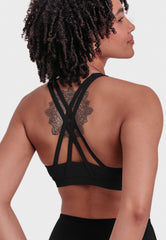 Prim Strappy Sports Bra - Black-Araa Active