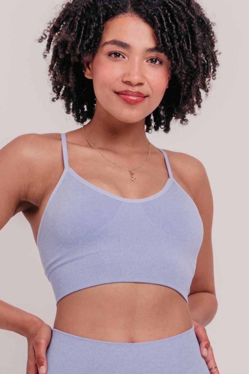 Sena Seamless Sports Bra - Blue-Araa Active