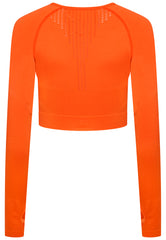 Speedy Long Sleeve Top - Orange-Araa Active