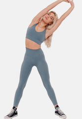 Tuscan High-Rise Leggings - Blue Charcoal-Araa Active