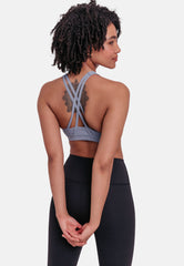 Prim Strappy Sports Bra - Blue-Araa Active