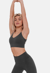 Tuscan Sports Bra - Graphite Grey-Araa Active