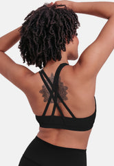 Prim Strappy Sports Bra - Black-Araa Active