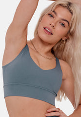 Tuscan Sports Bra - Blue Charcoal-Araa Active