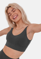 Tuscan Sports Bra - Graphite Grey-Araa Active