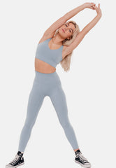 Tuscan High-Rise Leggings - Light Blue-Araa Active