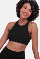 Prim Strappy Sports Bra - Black-Araa Active