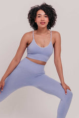 Sena Seamless Sports Bra - Blue-Araa Active