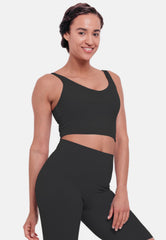 Kama U-Cut Sports Bra - Black-Araa Active