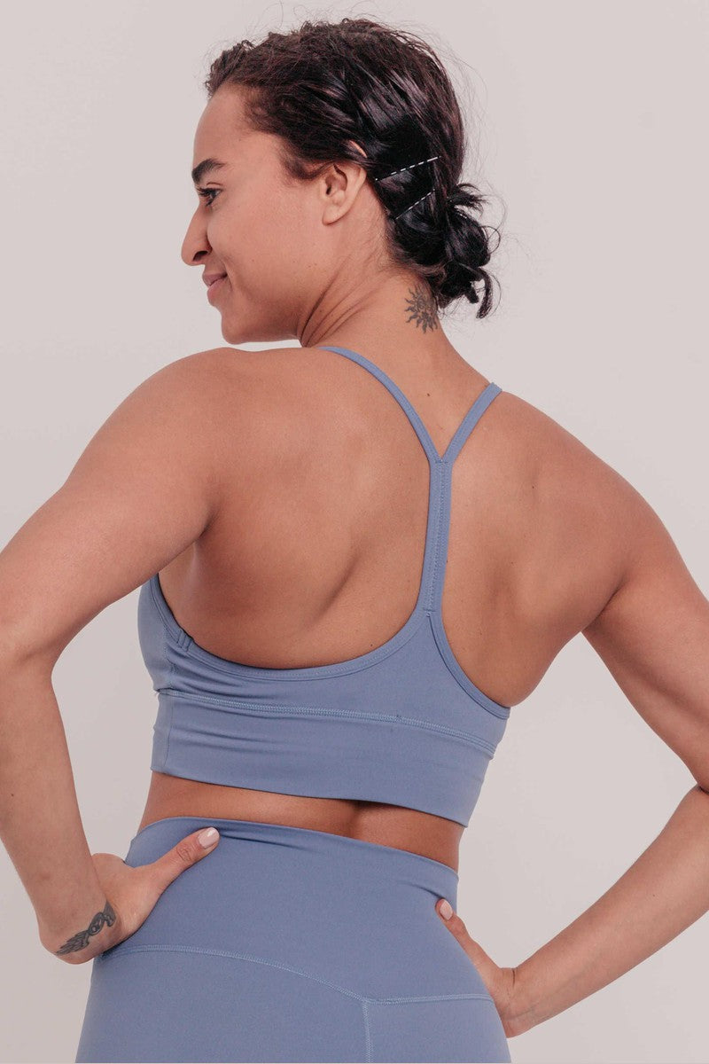 Fit Racerback Sports Bra - Blue-Araa Active