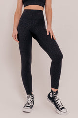 Elsa Black Leopard Print Leggings - Black Leopard-Araa Active