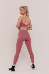 Flex Crossed Waistband Leggings - Pink-Araa Active