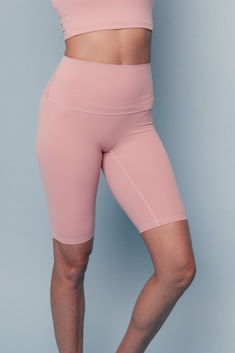 Kama Bicycle Shorts - Light Pink-Araa Active