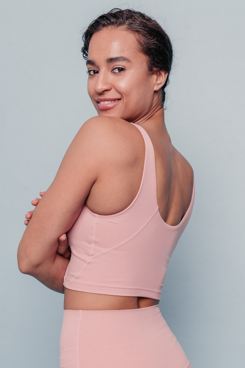 Kama U-Cut Sports Bra - Pink-Araa Active