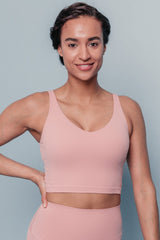 Kama U-Cut Sports Bra - Pink-Araa Active