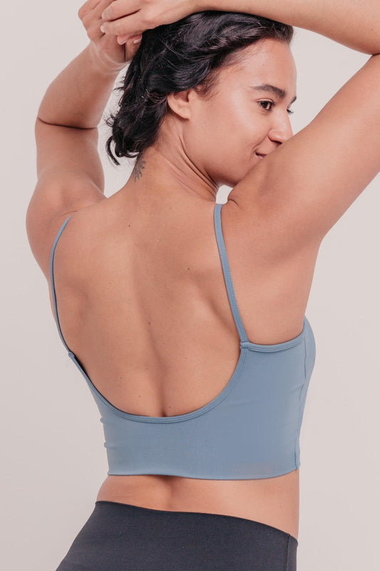 Halara Sports Bra - Maya Blue - M - Low Support Asymmetrical Straps Plain Sports  Bra push up bra strapless bra backless bra sticky …