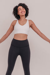 Shape Strappy Sports Bra - White-Araa Active