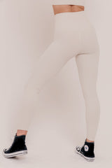 Tuscan High-Rise Leggings - Ivory White-Araa Active