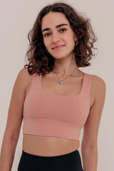 Ace U -Cut Sports Bra - Dusty Pink-Araa Active