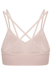 Oasis Strappy Sports Bra - Dusty Pink-Araa Active