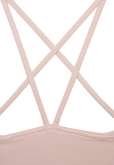 Oasis Strappy Sports Bra - Dusty Pink-Araa Active