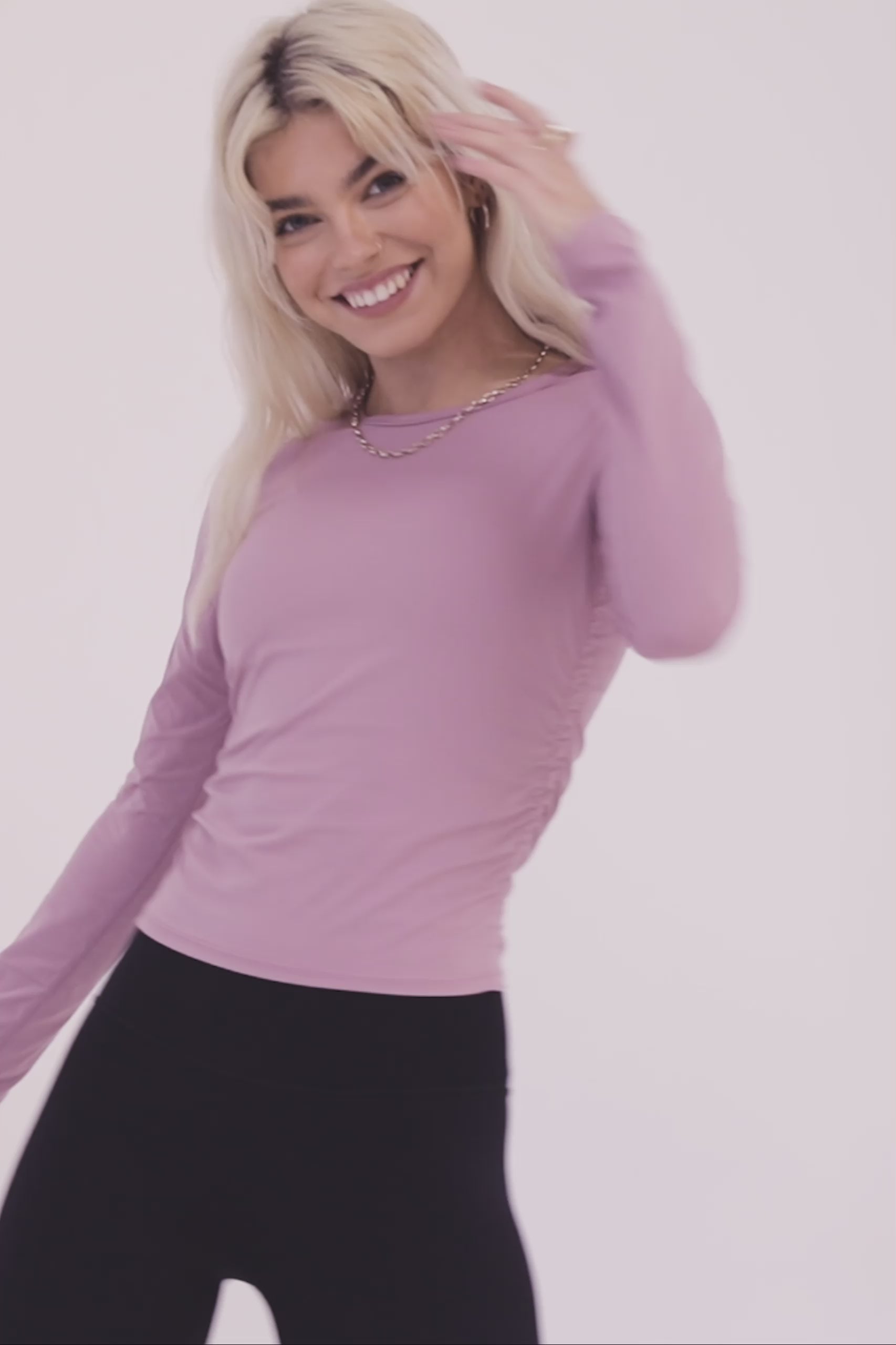 Stella Long Sleeve Top - Dusty Pink