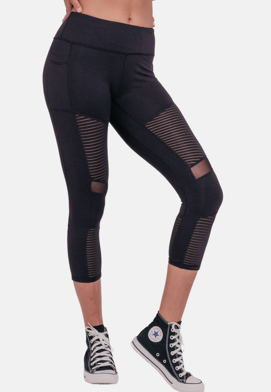 Joyshaper High Waisted Leggings with Pockets for Women Legging with Mesh  Cutouts Workout Yoga Pants Black: Buy Online at Best Price in UAE 